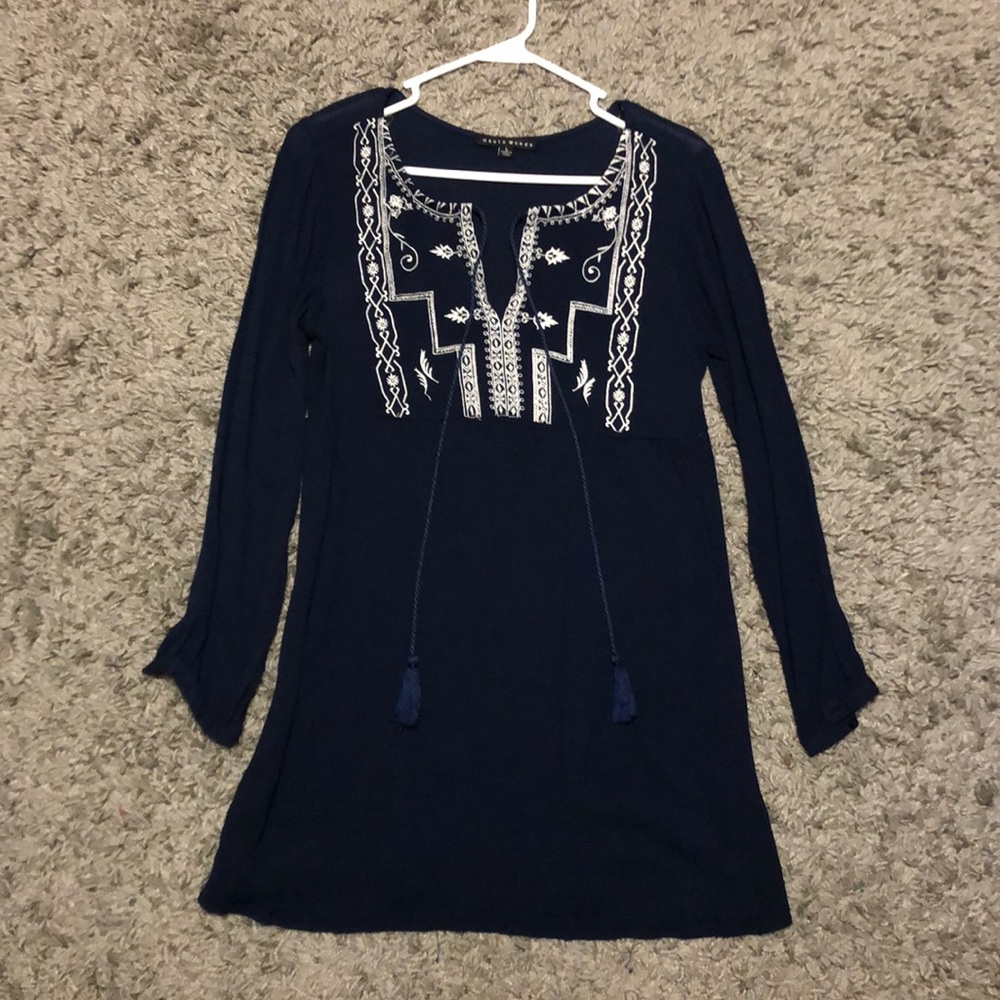 Patterned Tassel Dress